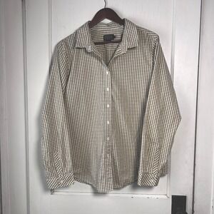 Pendleton Mens‎ Long Sleeve Gingham Button Up Shirt Olive Green Size XL